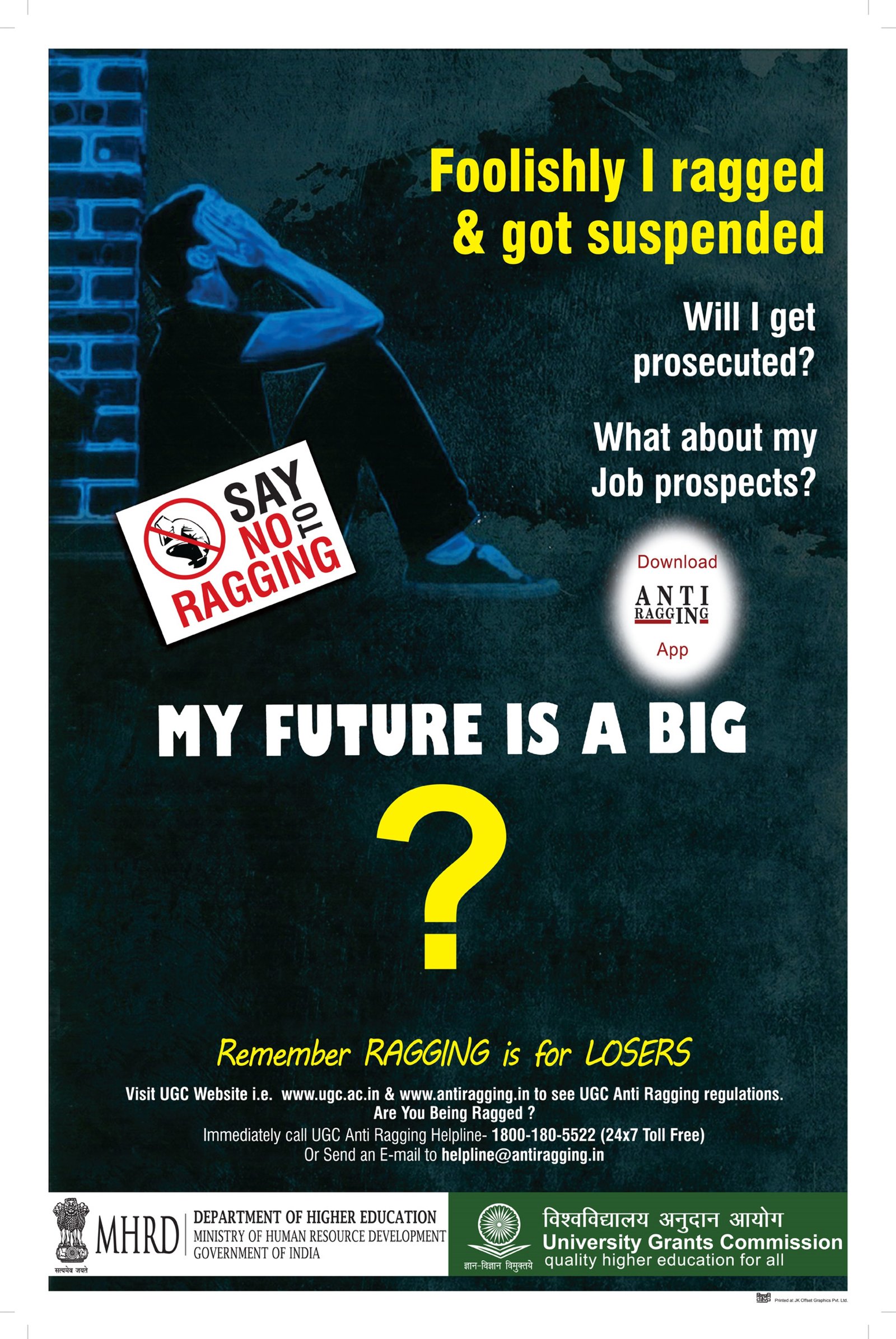 Anti Ragging Posters By Ugc M S Ramaiah University Of Applied Sciences 6537